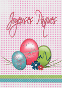 Oeufs de P&acirc;ques color&eacute;s et fleuris